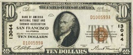 $20.00.00 NATIONAL BANK COPY NOTE PLEASE READ DESCRIPTION! 1929 UNC 
