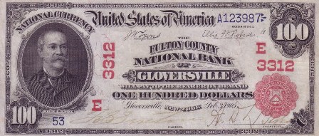 rare 1902 one hundred dollar red seal paper money