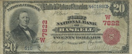 rare 1902 twenty dollar red seal paper money