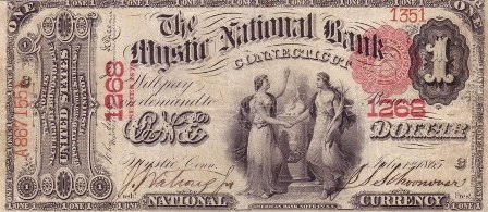 rare paper money $1 bank note