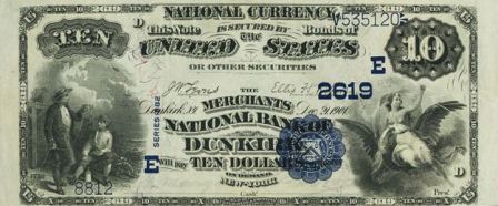 ten dollar paper money